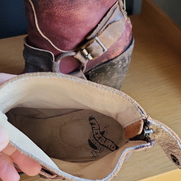 Freebird by Steven Red and Brown EL PASO Ankle Boots - Picture 8 of 10